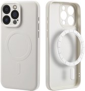 Coque iMoshion adaptée pour iPhone 15 Pro Max coque en Siliconen - coque arrière couleur iMoshion adaptée pour MagSafe - Beige