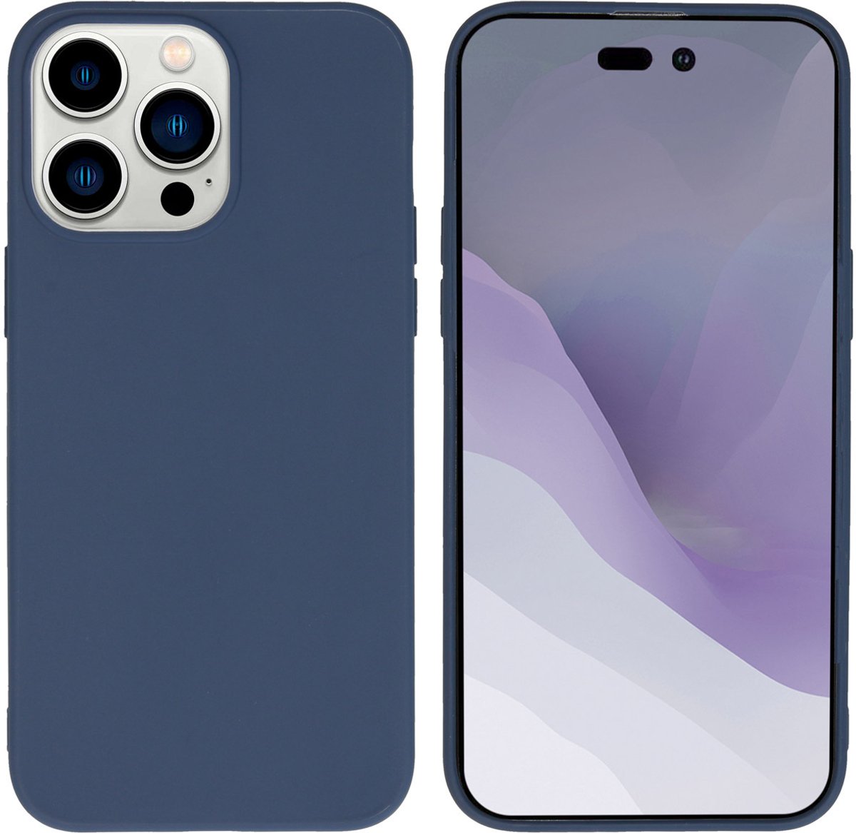 imoshion Hoesje - Geschikt voor Apple iPhone 14 Pro Max - Color Backcover - Donkerblauw