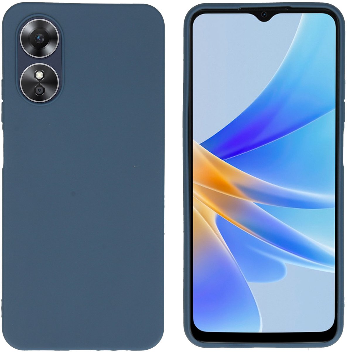 imoshion Hoesje - Geschikt voor Oppo A17 - Color Backcover - Donkerblauw