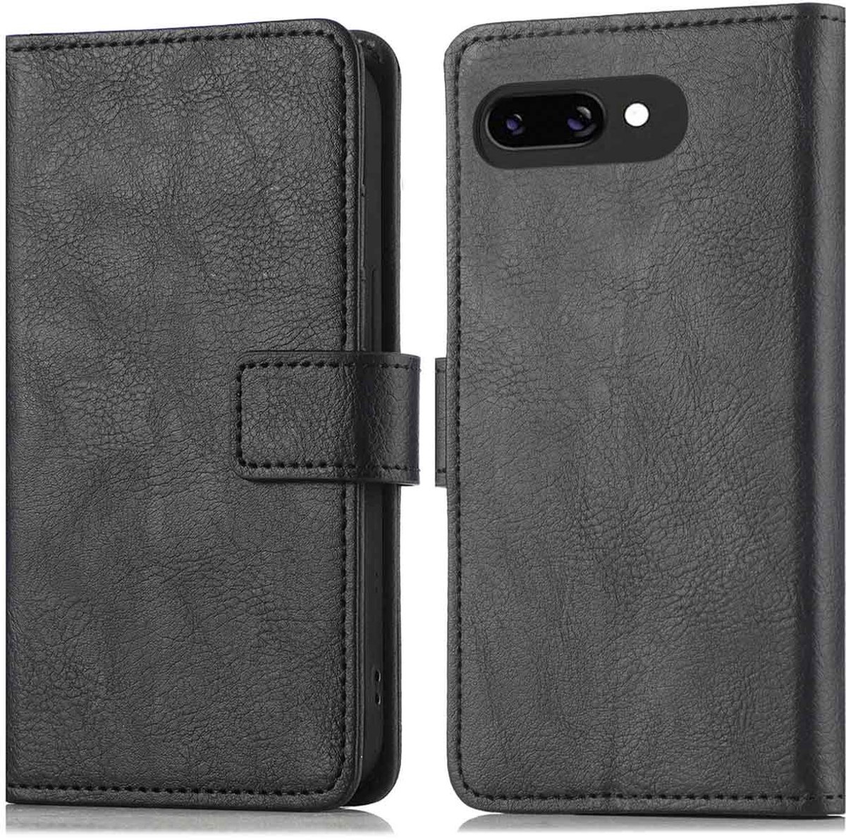 imoshion Hoesje - Geschikt voor Google Pixel 9a - Luxe Bookcase - Zwart