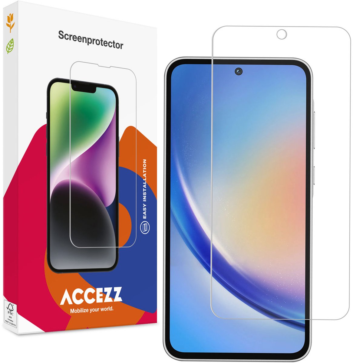 Accezz Screenprotector Geschikt voor Samsung Galaxy A55 / A35 - Accezz Gehard Glas Screenprotector
