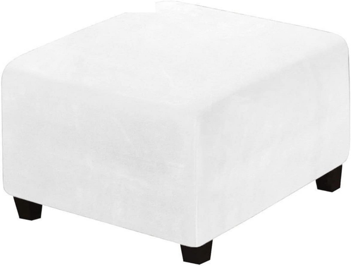 Vierkante Voetenbankhoes - Stretch Fluwelen Hoes voor Kleine Ottomaanse Kruk 45x45 / 50x50 cm