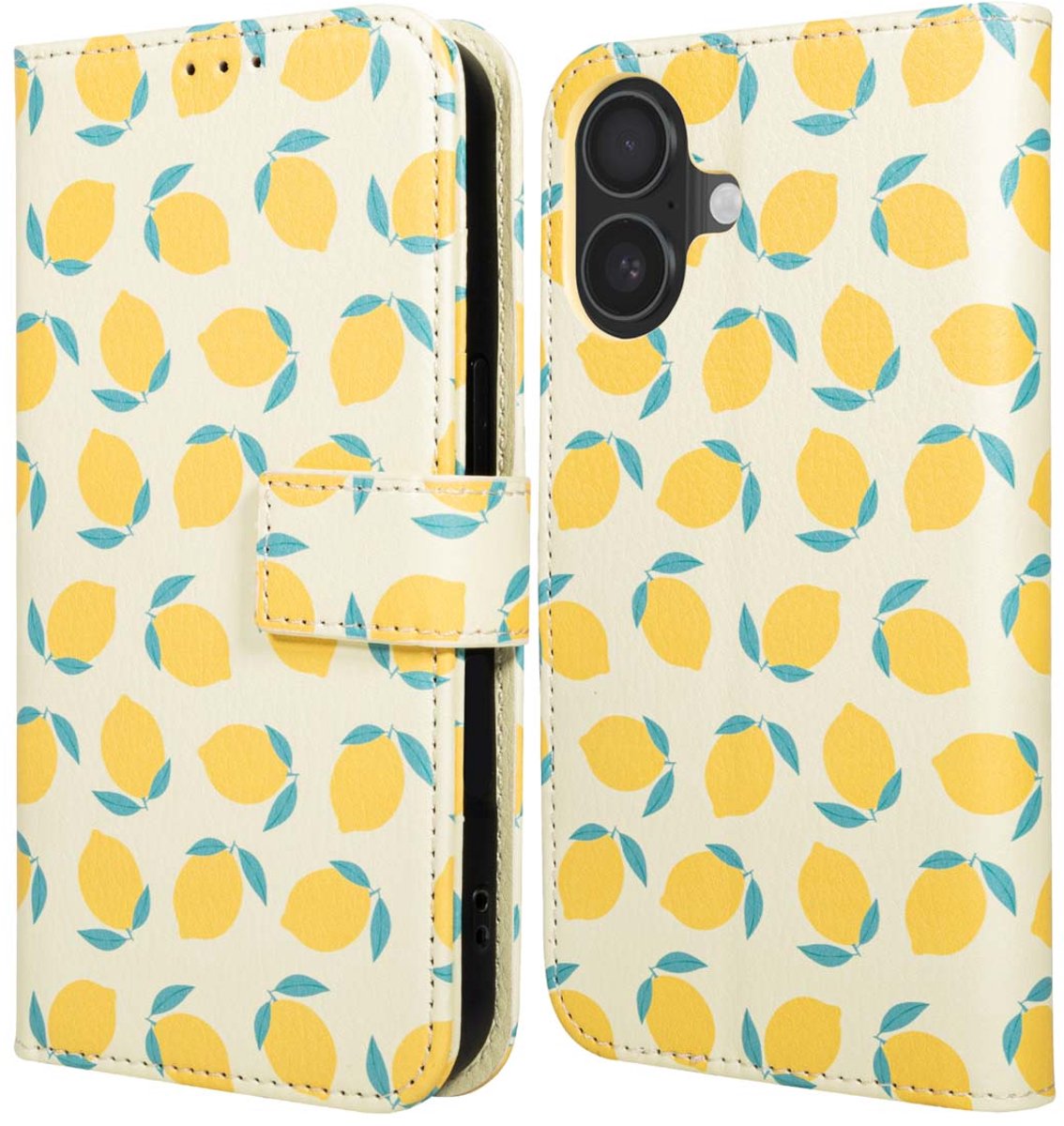 imoshion Hoesje - Geschikt voor Apple iPhone 17 - Design Bookcase smartphone - Citrus Dream