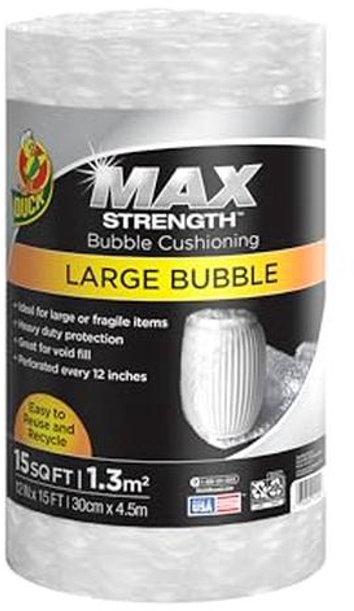 Bubble Wrap Kussens - Grote Bubbels, 12 Inch x 15 Voeten, Enkele Rol