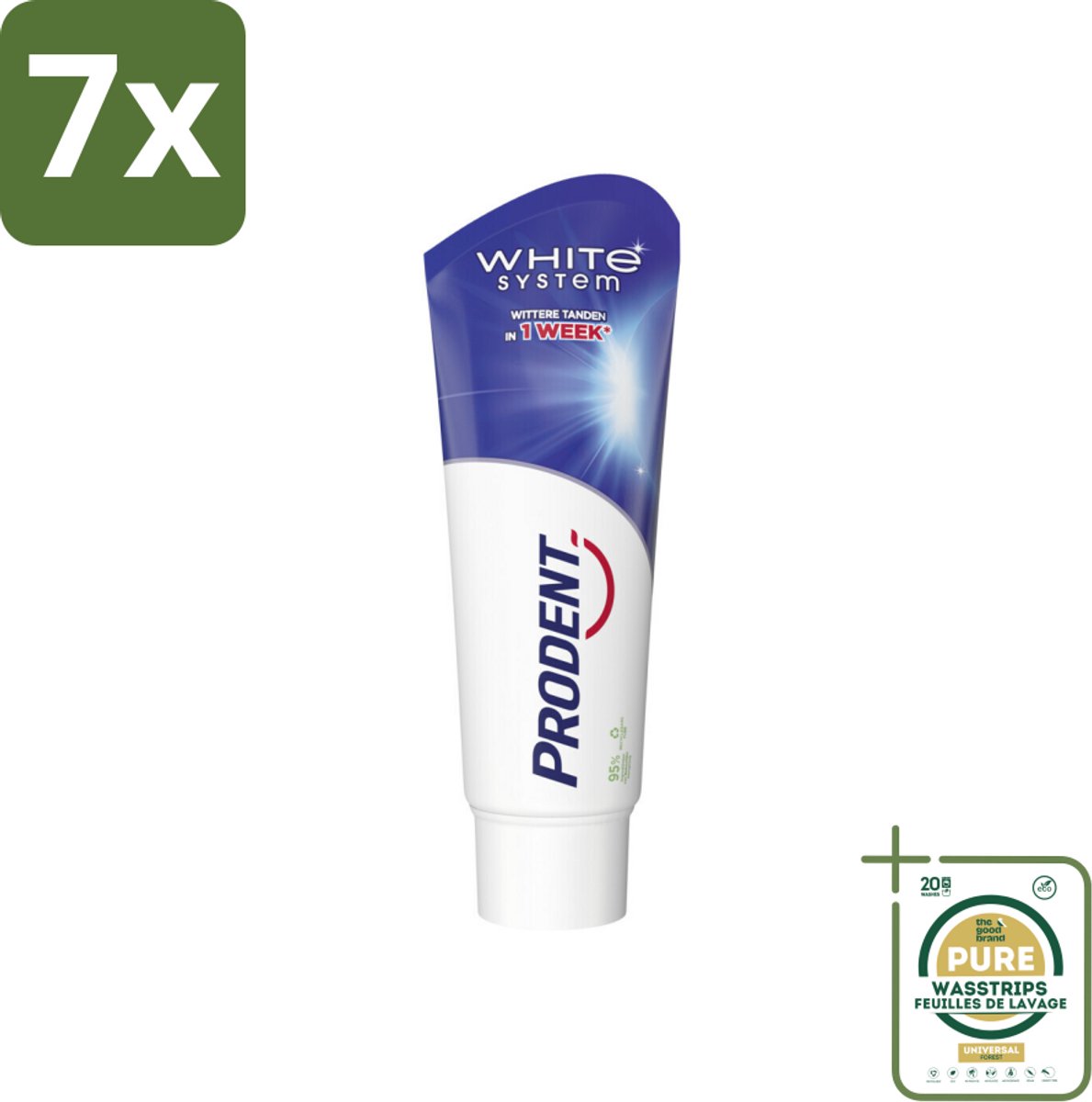 7 x Prodent – Tandpasta – White System – Natuurlijk Witmakend – 75 ml - Grootverpakking - Koffiezetapparaat - Koffiezetapparaat - Koffiezetapparaat