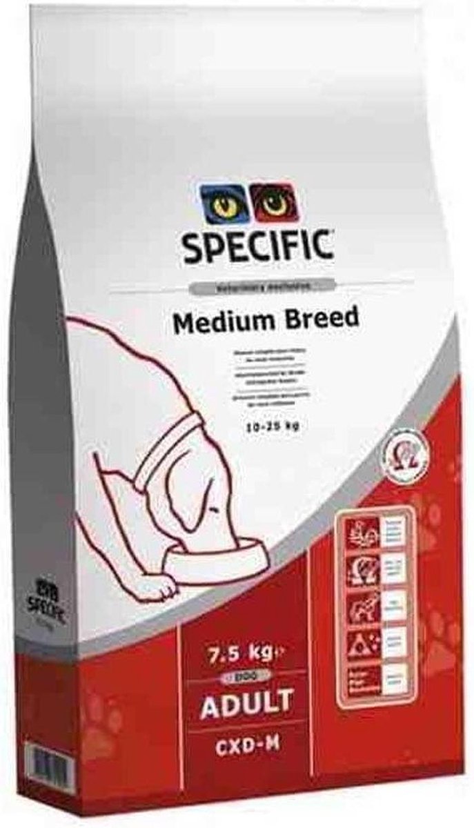 Hondenvoer Volwassen Medium Breed - 7,5 kg met Vissmaak