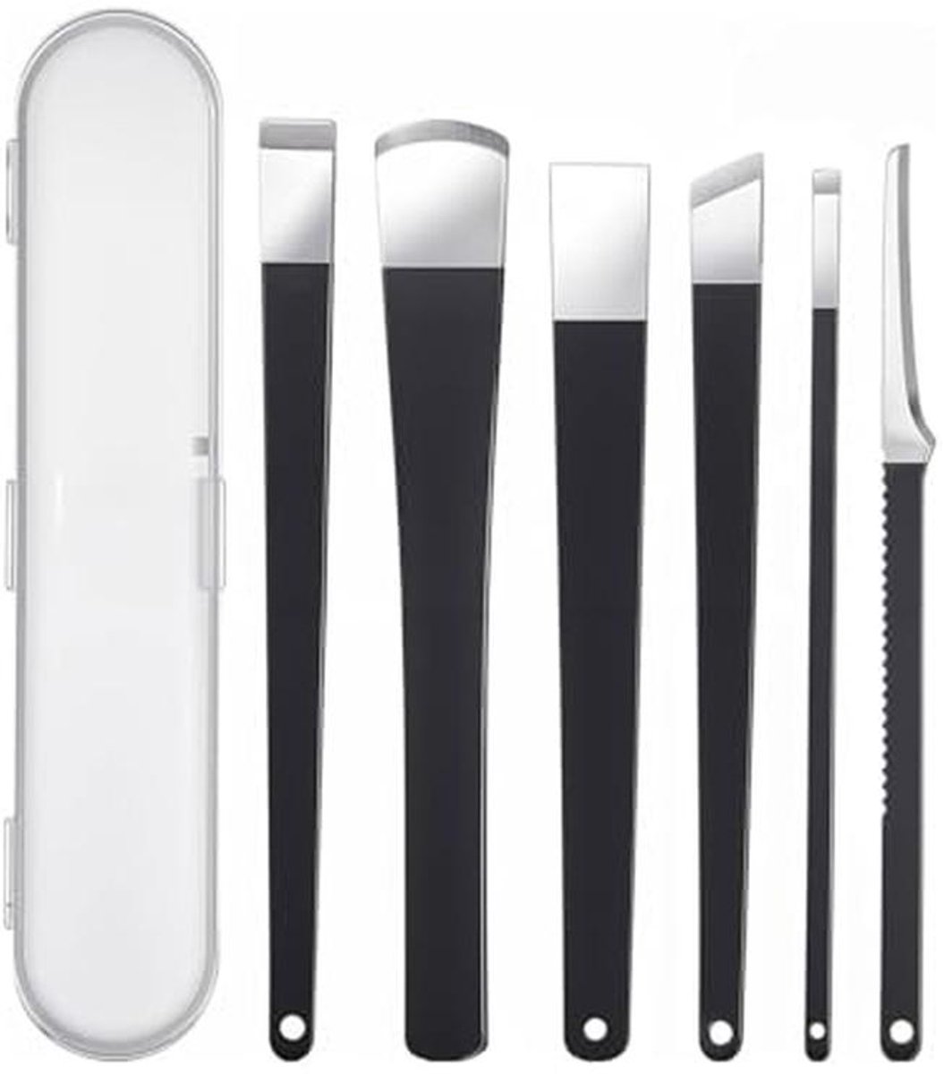 Set voor het verwijderen van ingegroeide teennagels - 6-delige manicure- en pedicureset van roestvrij staal