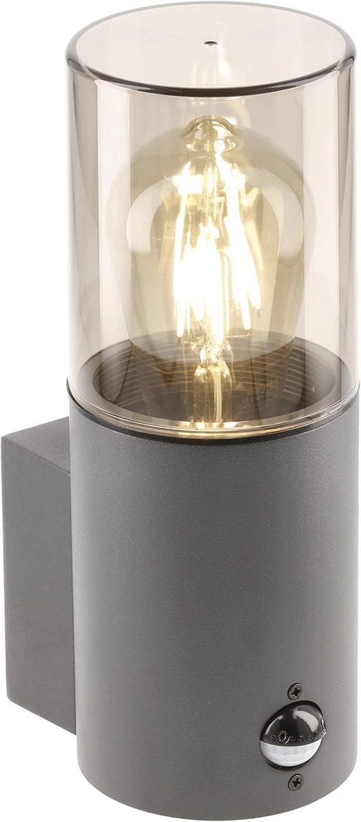 Donkergrijze Buitenwandlamp met PIR-sensor voor Tuin en Terras - IP54