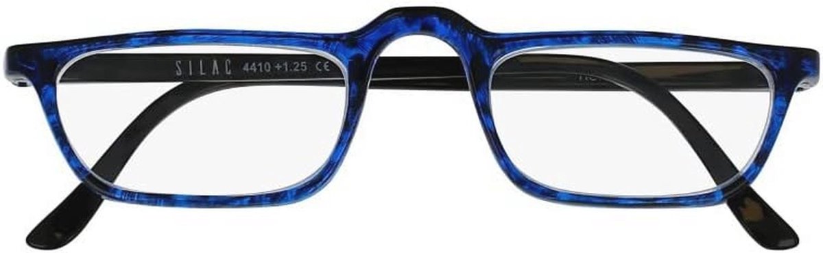 Leesbril D/Bleu 4410 - Uniseks - Licht en Robuust - Rechthoekige Glazen voor Heren en Dames - Ideaal als Leeshulp en Loepbril