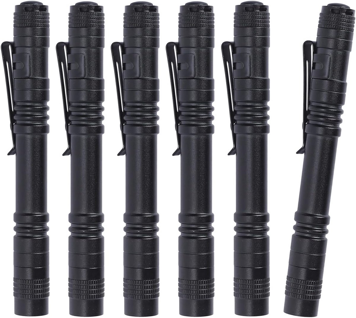 LED Pen Zaklamp - 6 Stuks Super Heldere Zaklampen met Clip - Waterdichte Penlight voor Inspectie en Noodgevallen
