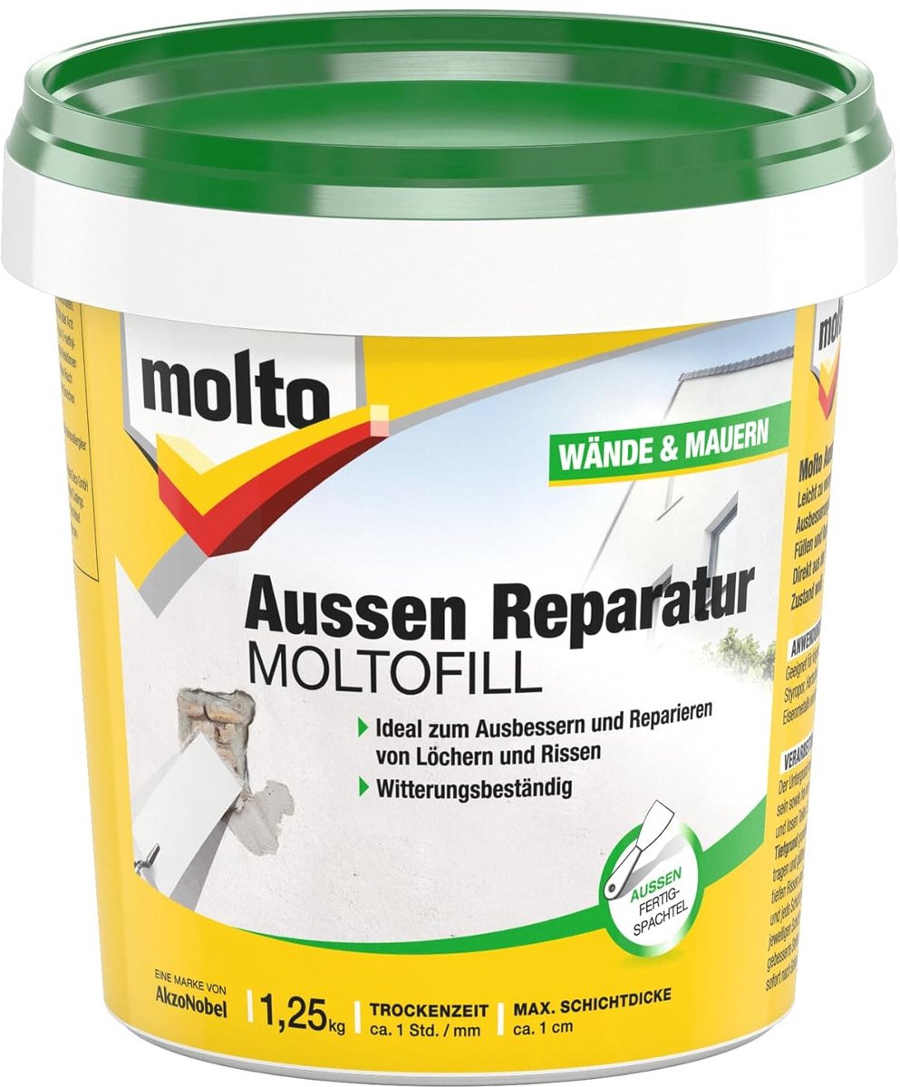 Kant-en-klare plamuur voor buiten, weerbestendige reparaties, 1,25 kg