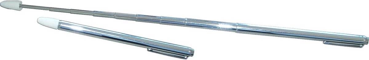 Antennebalpen 14,7 cm - Uittrekbaar Tot 90 cm Met Clip - Verchroomd