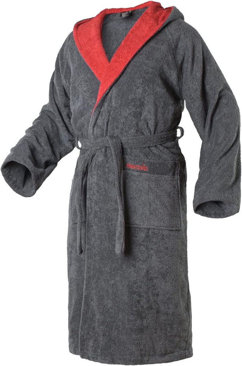 Badjas met capuchon van fijn katoen - pluisige kimono voor dames en heren - beschikbaar in kleuren en maten S tot 8XL