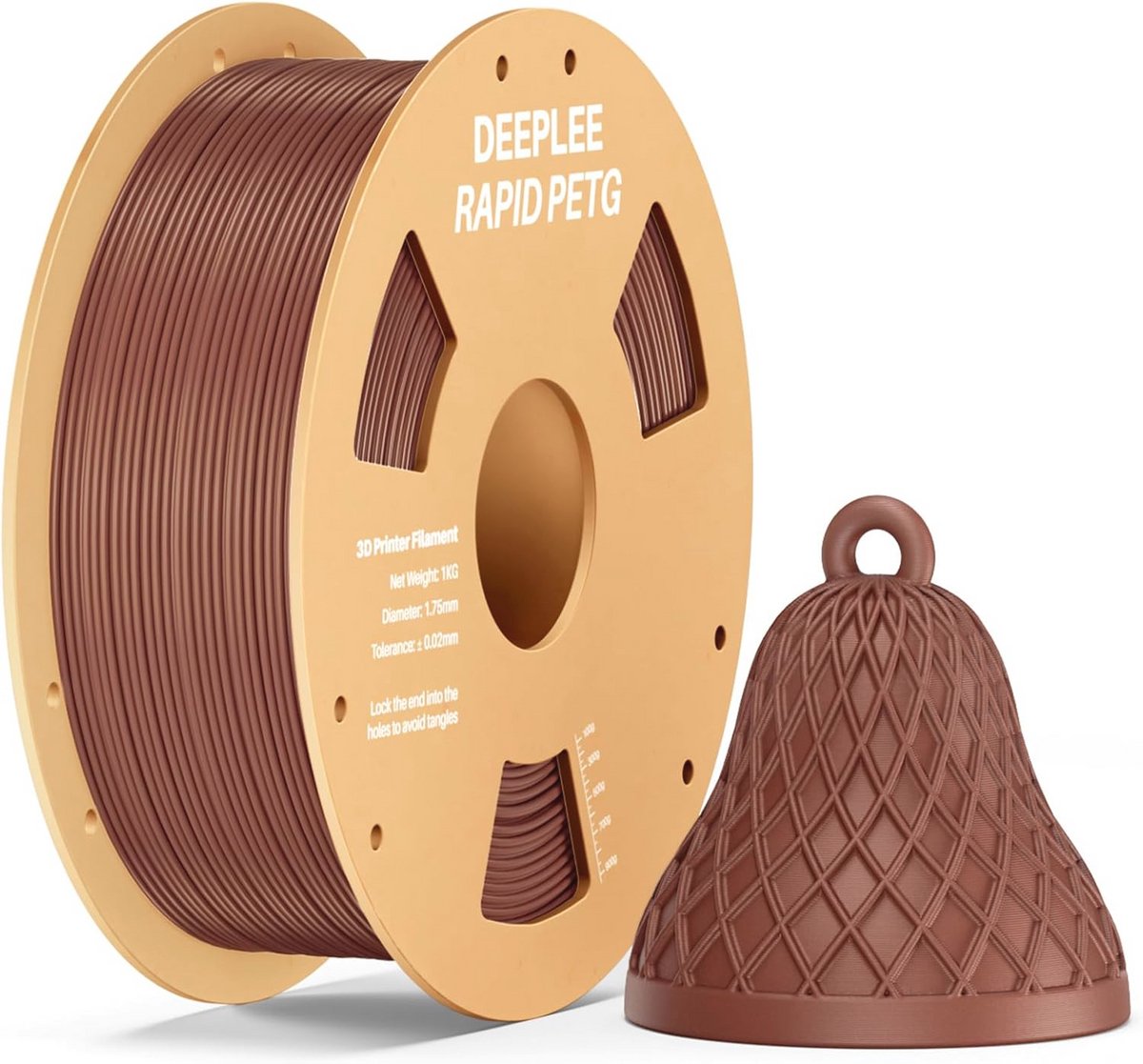 PETG-filament bruin 1,75 mm voor FDM 3D-printers - Hoge snelheid en precisie