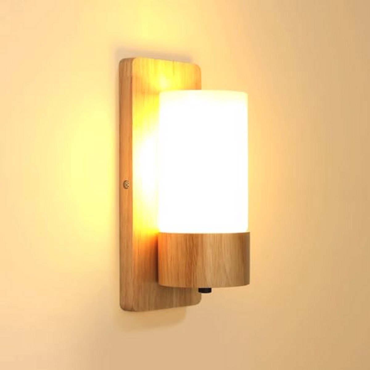 Moderne Wandlamp van Hout en Glas voor Binnenverlichting