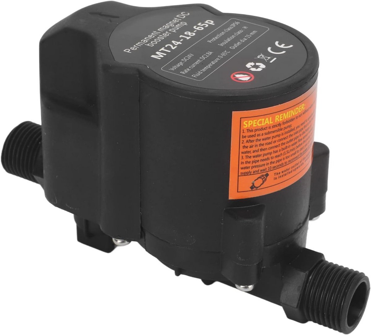 Automatische Versterkingspomp voor Waterdrukversterking met ABS-behuizing, DC24V, Laag Geluidsniveau, IP56