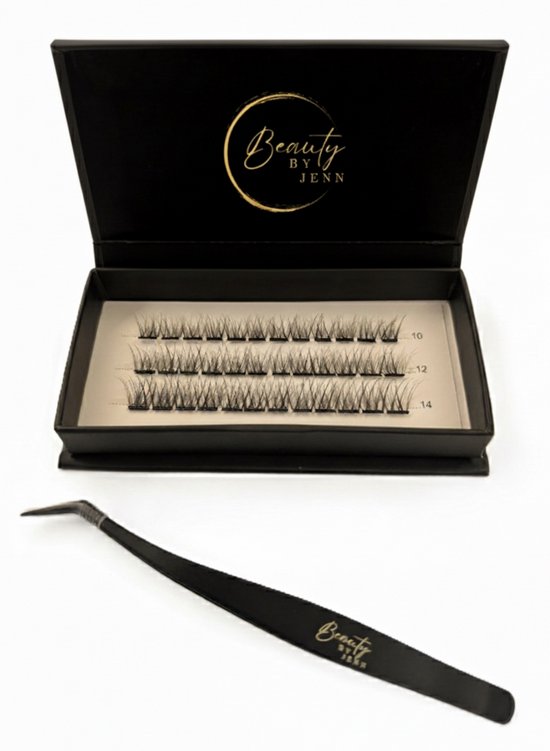 Beauty by Jenn DIY Cluster Wimpers – Everyday Chic – Zelfklevende Press-on Lashes – Fast Lashes – Natuurlijke Look (Pre-glued)