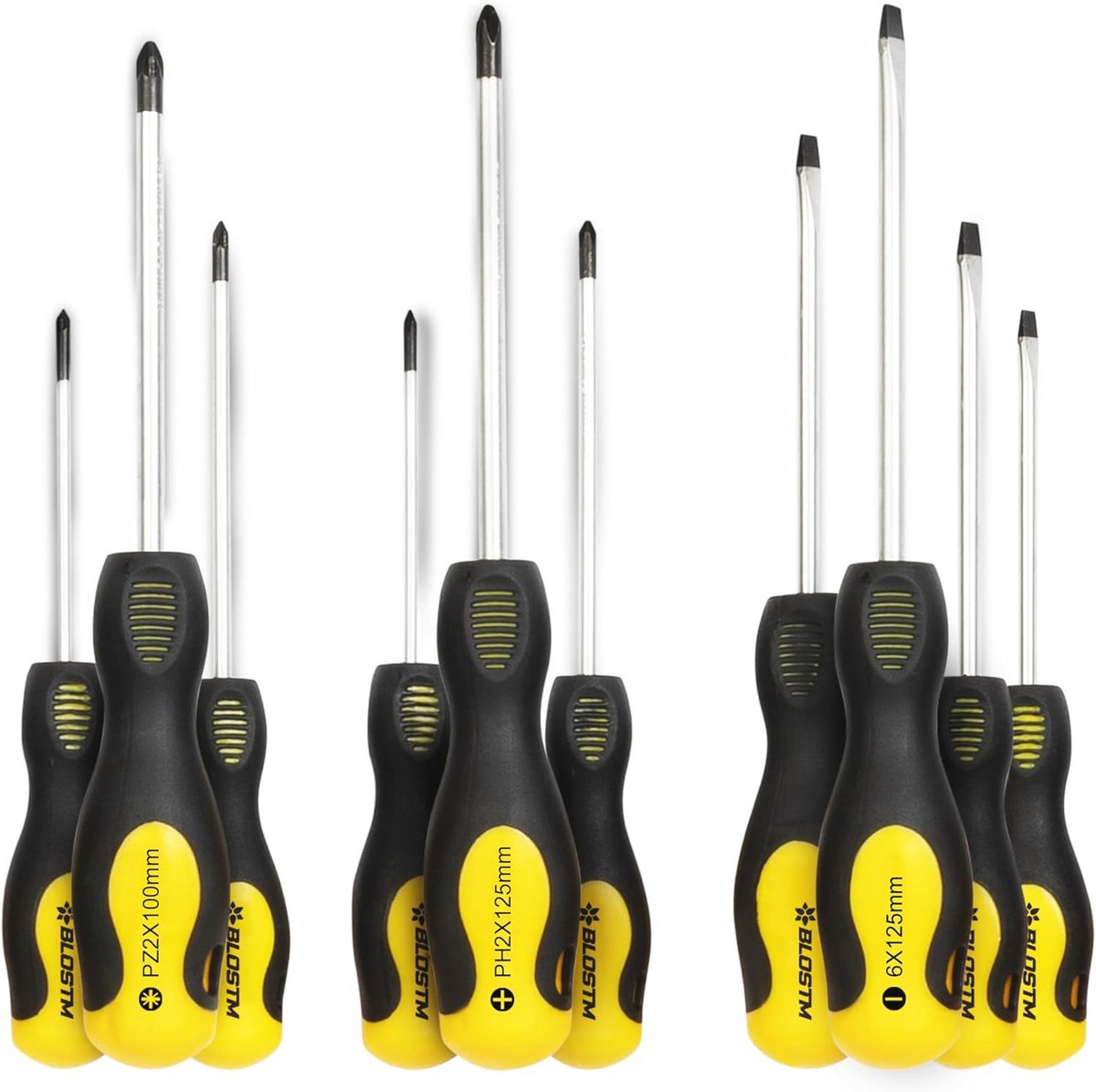 10-Delige Magnetische Schroevendraaierset - Ergonomische Handgrepen en Precisie Tips voor Comfortabel Gebruik