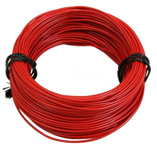 Bobine de fil électrique rouge multibrin 1.50mm² x 50m faisceau pour ...