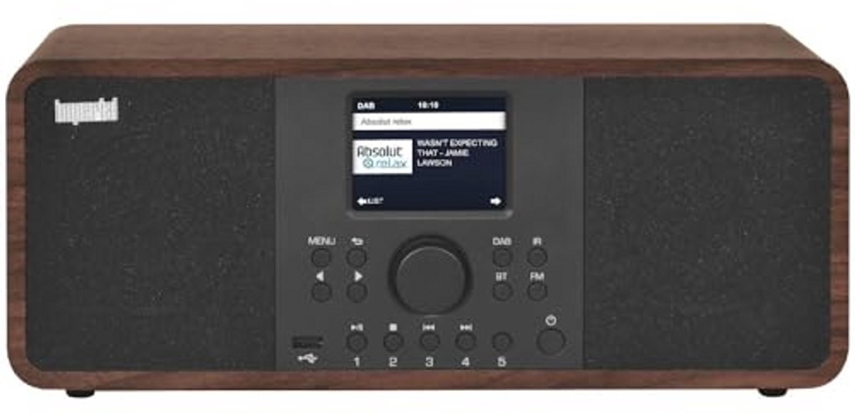 Imperial DABMAN i205 Internetradio/DAB+, 2 x 15 watt, streamingdiensten, bluetooth, webradio, FM-radio, kleurendisplay, app-bediening, wekker, houtlook