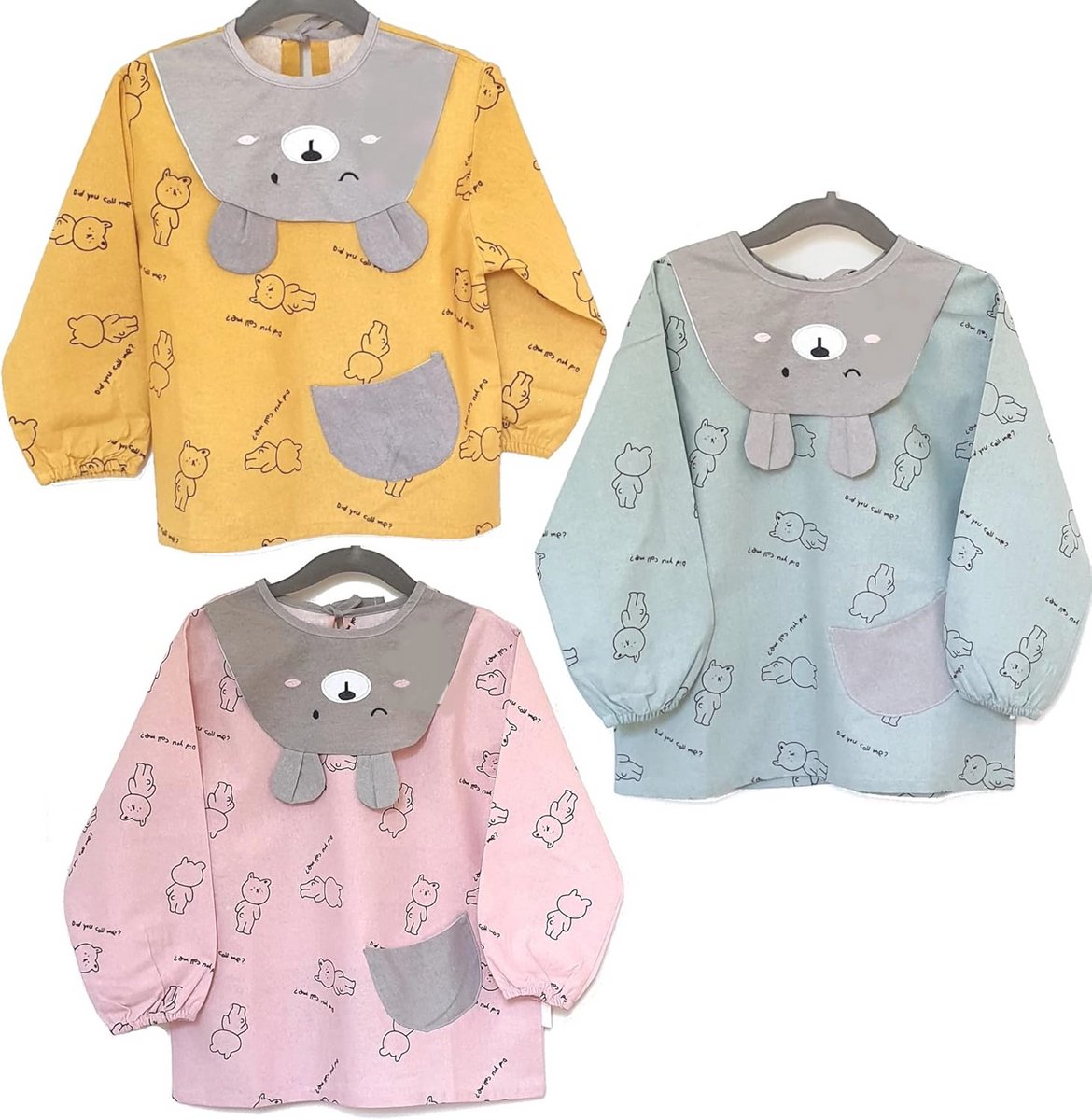 Slabbetje met lange mouwen voor baby's en kinderen - ideaal voor schilderen, keuken and school