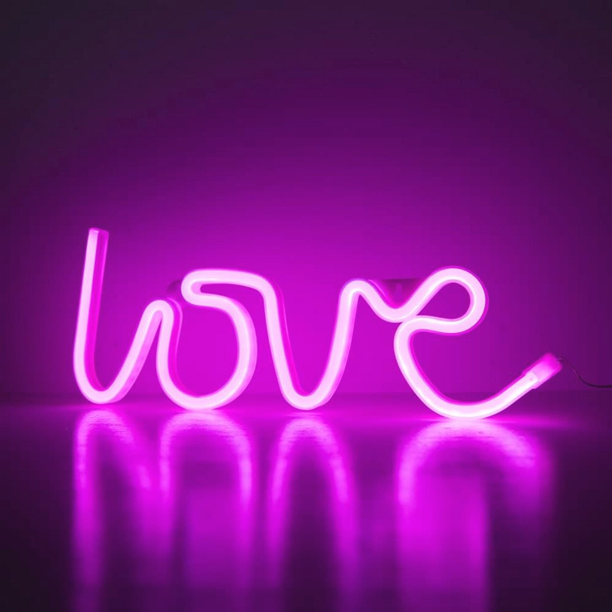 Roze Neon Love Lamp - LED Wandlamp voor Slaapkamer en Feestdecoratie
