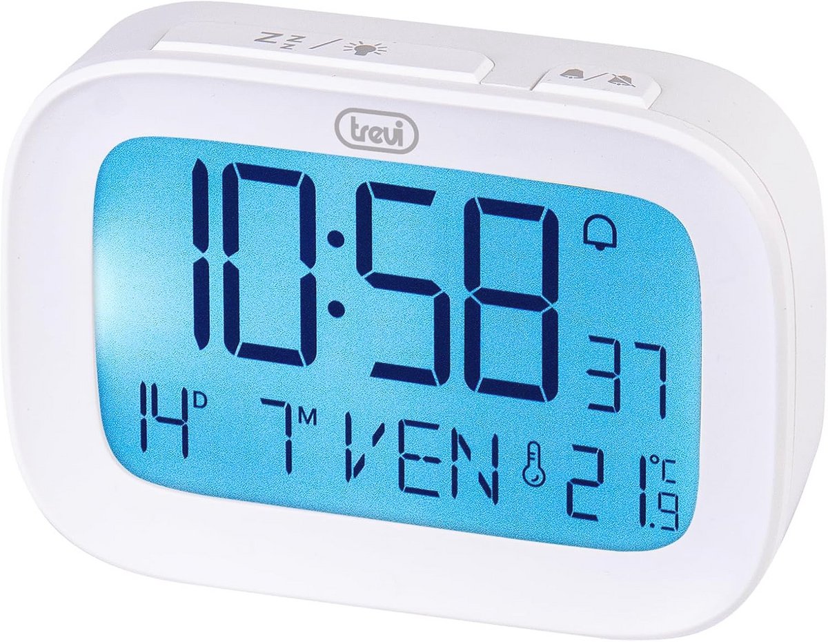 Digitale wekker met thermometer en groot LCD-display - Roze