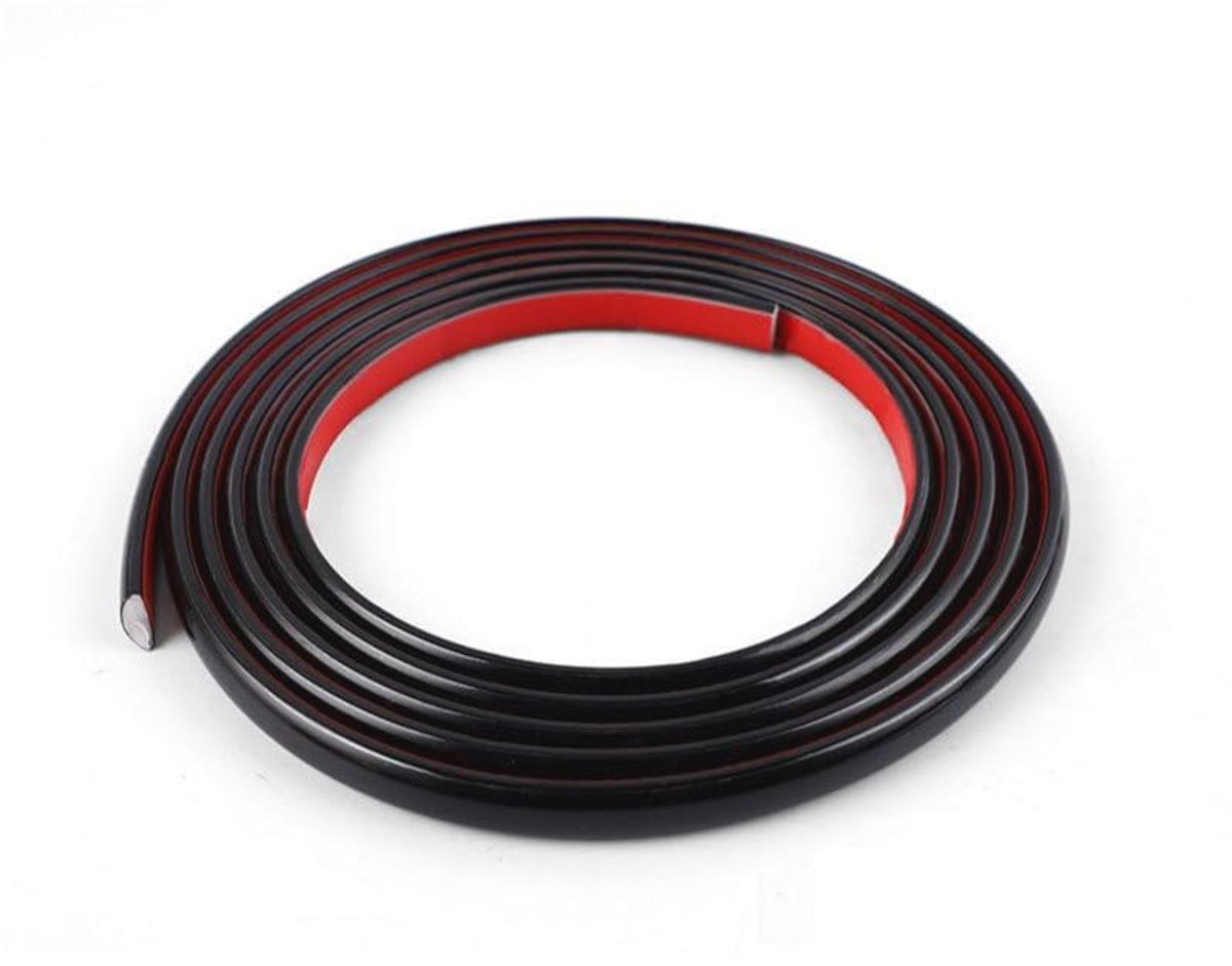 Zelfklevende Flexibele Wandlijst en Tegelrand - PVC Sierlijst voor Wandbekleding (5 m, Zwart)
