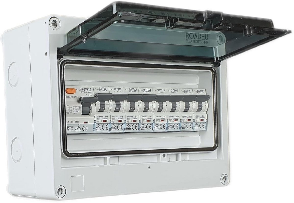 Weerbestendig IP65 Schakelbord met Zekeringen en Aardlekschakelaar voor Binnen en Buiten
