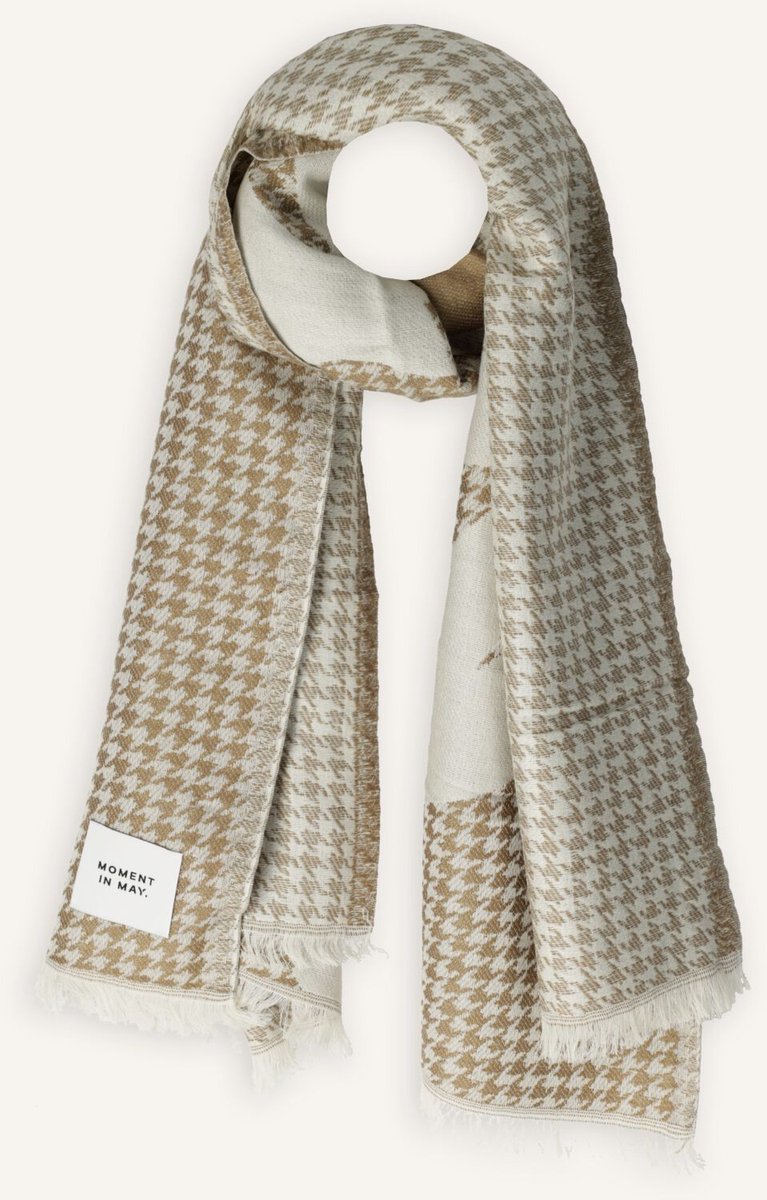 MOMENT IN MAY. Rosario Sjaals Dames - Beige - Maat ONESIZE