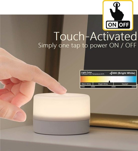 Dimbaar Nachtlampje voor Kinderen en Volwassenen - Touch-Activate LED Tafellicht voor Sfeer en Comfort — afbeelding 5