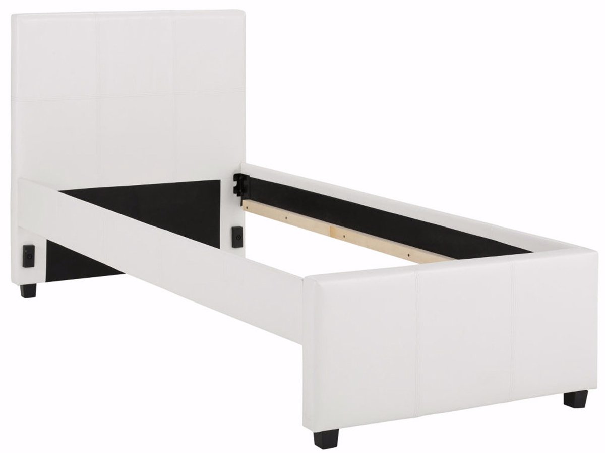 Maja-Bedframe - Wit PU - 90x200