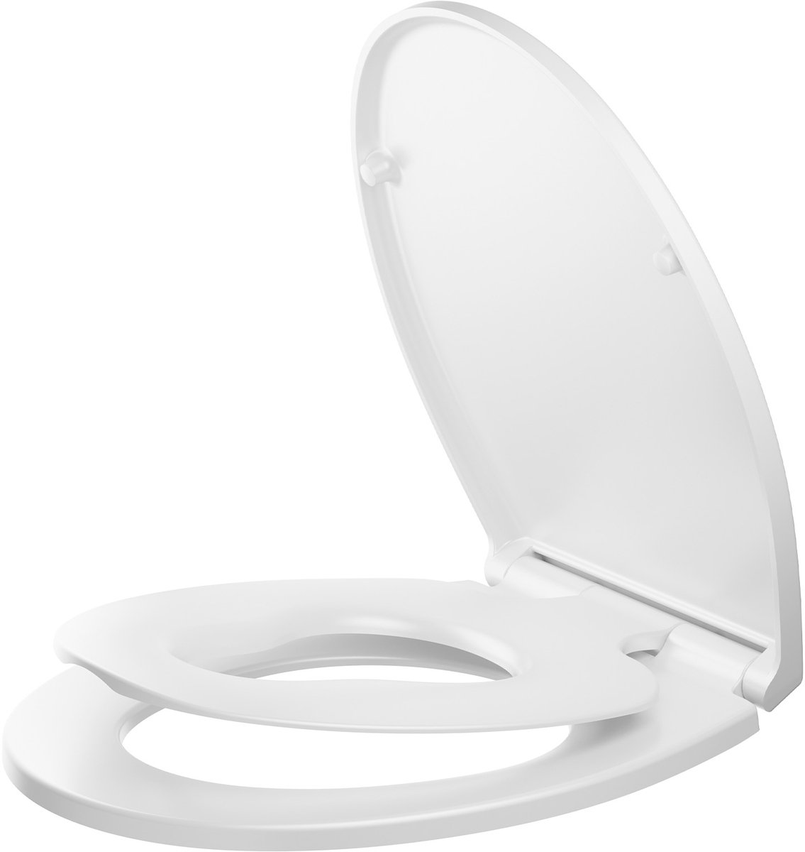 Cecipa Max WC bril met Soft Close Dekse - O-vorm - Toiletbril voor Kinderen en Volwassenen - Toiletbril met Deksel - Antibacterieel - Easy Clean functie - Toiletzitting - Wit