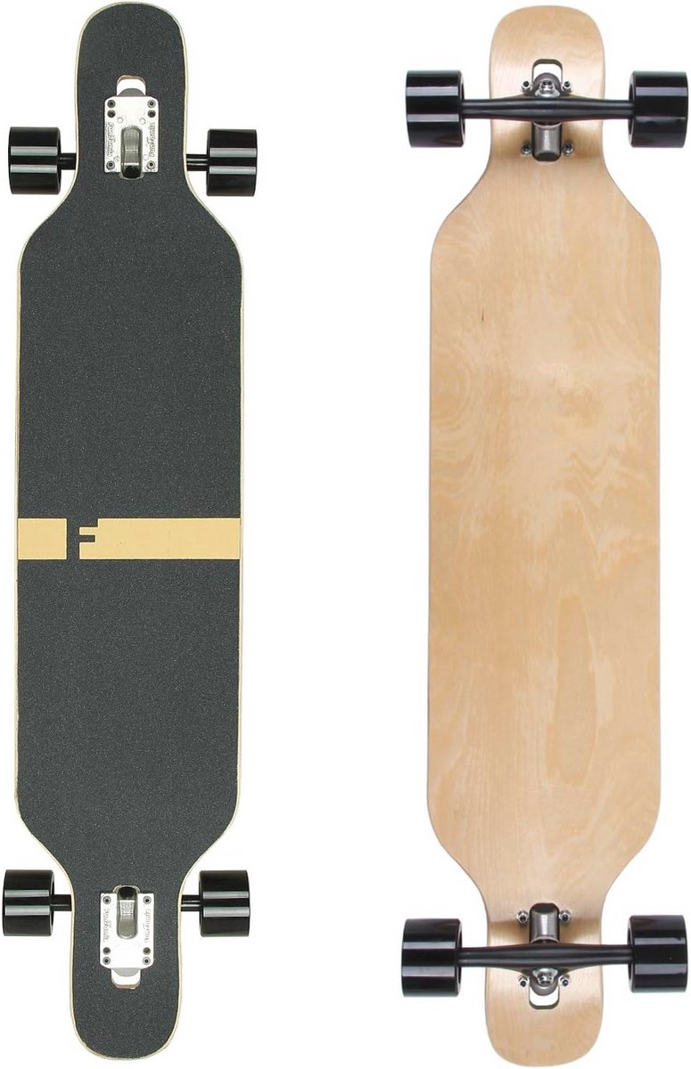 Longboard Skateboard Drop Through Cruiser Compleet Board met High Speed Kogellagers en T-tool