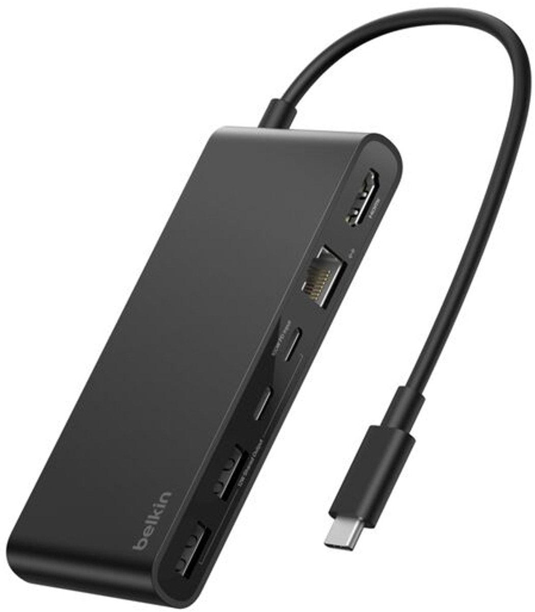 Belkin INC024HQBK interface hub USB Type-C 10000 Mbit/s Zwart