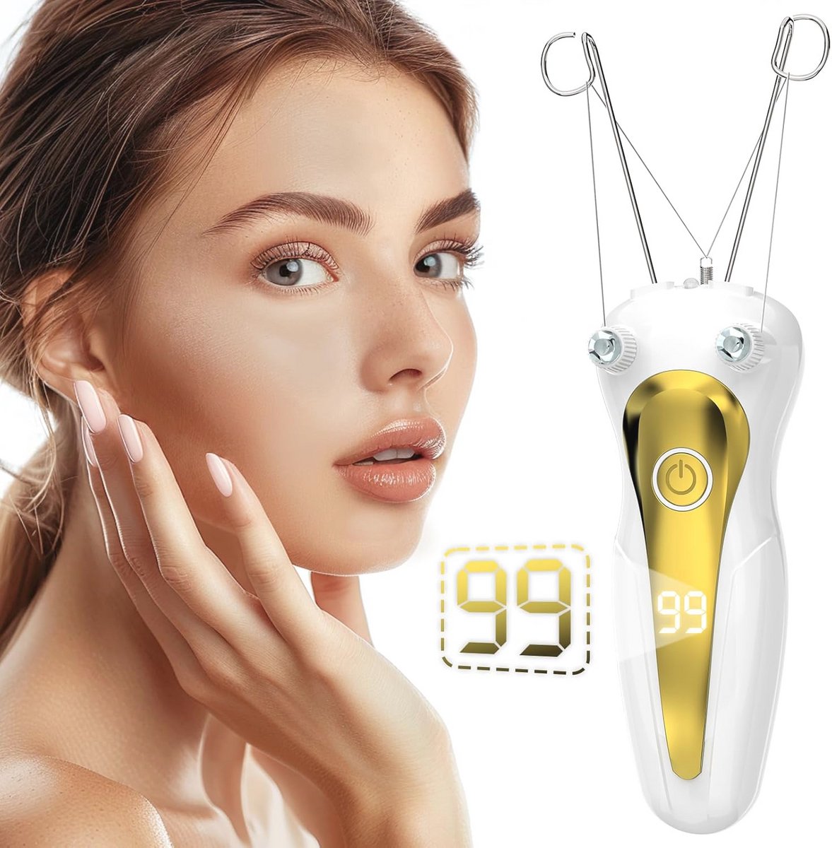 Automatische gezichtshaarverwijderaar voor vrouwen met LED-verlichting - Epilator voor gezicht en lichaamsuitharing