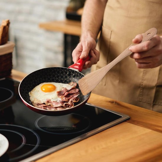 Set van 2 houten spatels voor de keuken - Natuurlijke kookhulpen met sleuf Set van 2 houten spatels voor de keuken - Natuurlijke kookhulpen met sleuf