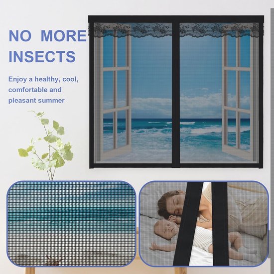 Magnetische hordeur Magnetisch 95 x 245 cm Fly Insect Auto Close Eenvoudig te installeren Past deurgrootte tot gaasgordijn voor glazen schuifdeur Patiodeur Zwart Magnetische hordeur Magnetisch 95 x 245 cm Fly Insect Auto Close Eenvoudig te installeren Past deurgrootte tot gaasgordijn voor glazen schuifdeur Patiodeur Zwart