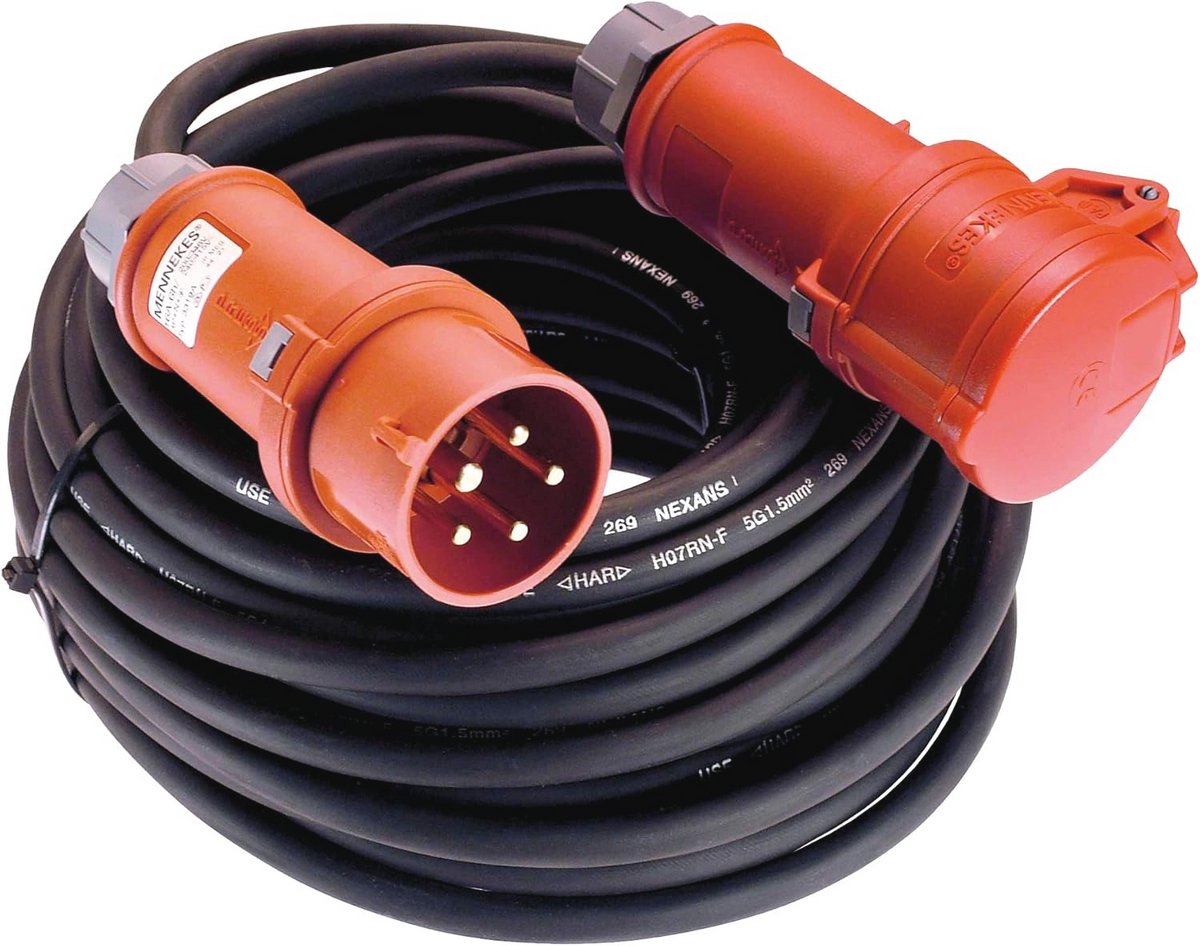 CEE 16A Heavy Duty Verlengsnoer met Fase-Omkeerstekker, IP44, 10 meter
