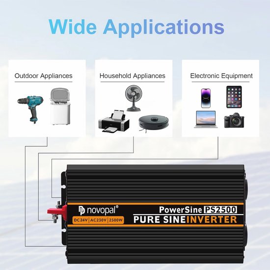 Spanningsomvormer Inverter Green Cell® 24V naar 230V 2000W / 4000W