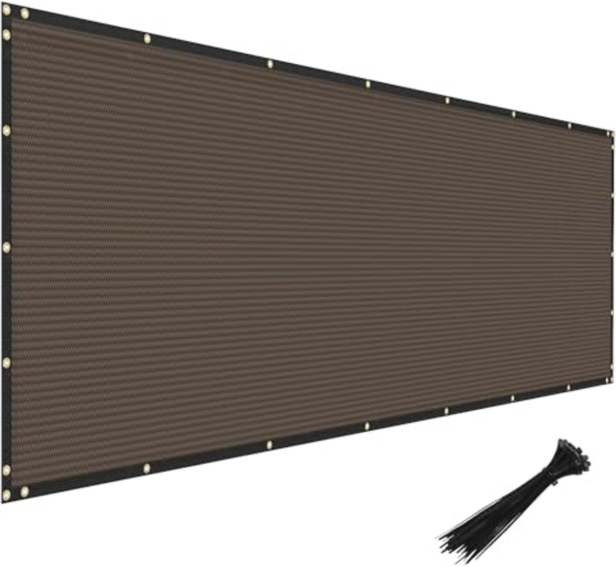 Privacyhekscherm Heavy Duty - Windscherm voor Tuin en Zwembad - 15 x 30 cm - Bruin