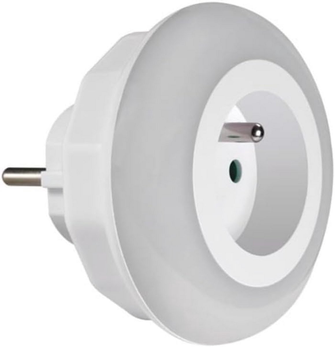 LED Nachtlampje met Aardeleiding en Multicolor Franse Glas