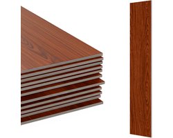 PVC vloer - zelfklevend - 18 stuks - 2,5 m² - houtlook - roodbruin