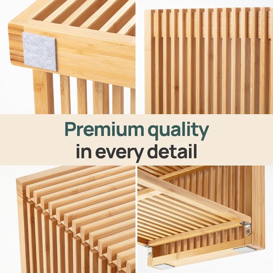 Kapstok Schoenenbank, hal met bank en kapstokken Bamboe 3-in-1 ontwerp, kledingopbergorganizer voor slaapkamer entree / 60 * 28,5 * 158 cm (60 * 28,5 * 158 cm