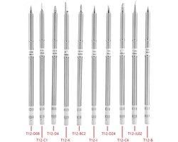 Solder Iron Tips T12 Serie Vervangende Soldeerpunten - Set van 10