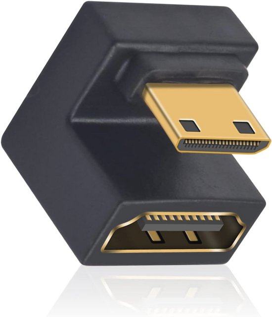 Duttek U Şekli Mini HDMI - HDMI 8K Adaptör, 180 Derece Açılı, UP Açısı Dişi Adaptör, 48Gbps, Kamera, Monitörler, DVR'ler İçin (1 Paket