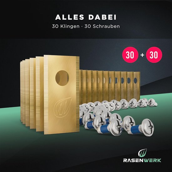 Hoogwaardige robotmessen met schroeven - Universele reservemesjes voor robotmaaiers - Set van 30 stuks — afbeelding 5