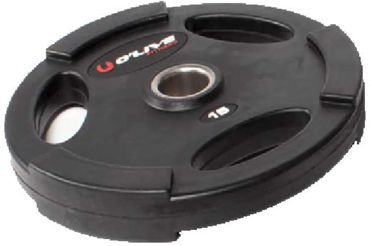 Olive Rubber 15kg Olympische Schijf Zilver 15 kg