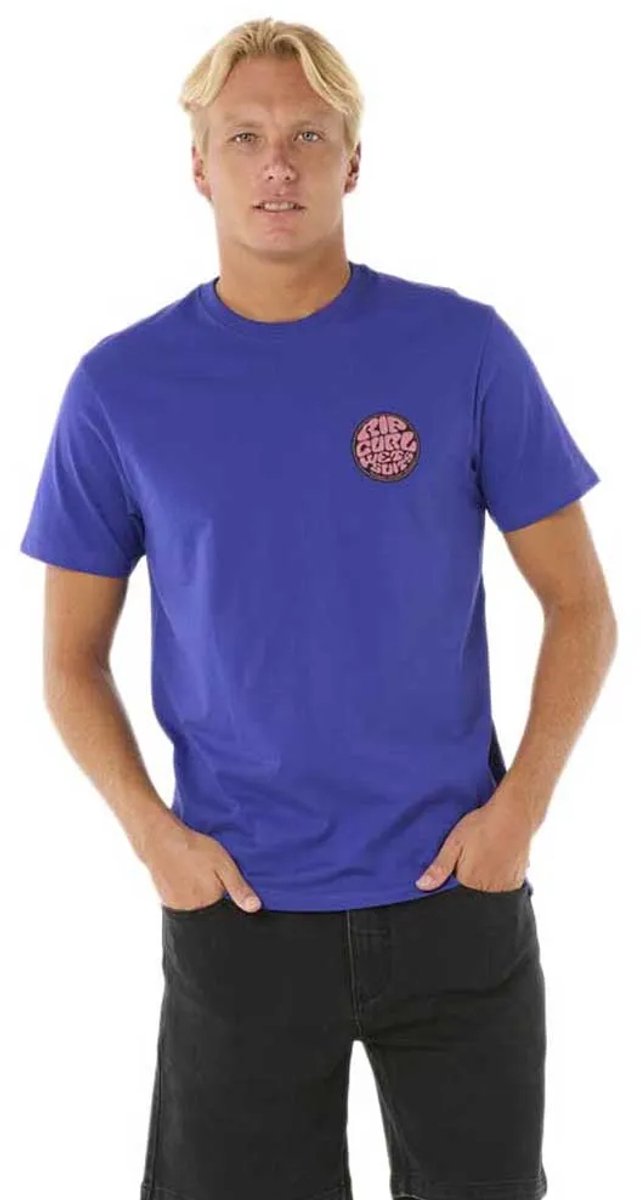 Rip Curl Wettie Passage Icon T-shirt Met Korte Mouwen XS Man Wild Berry