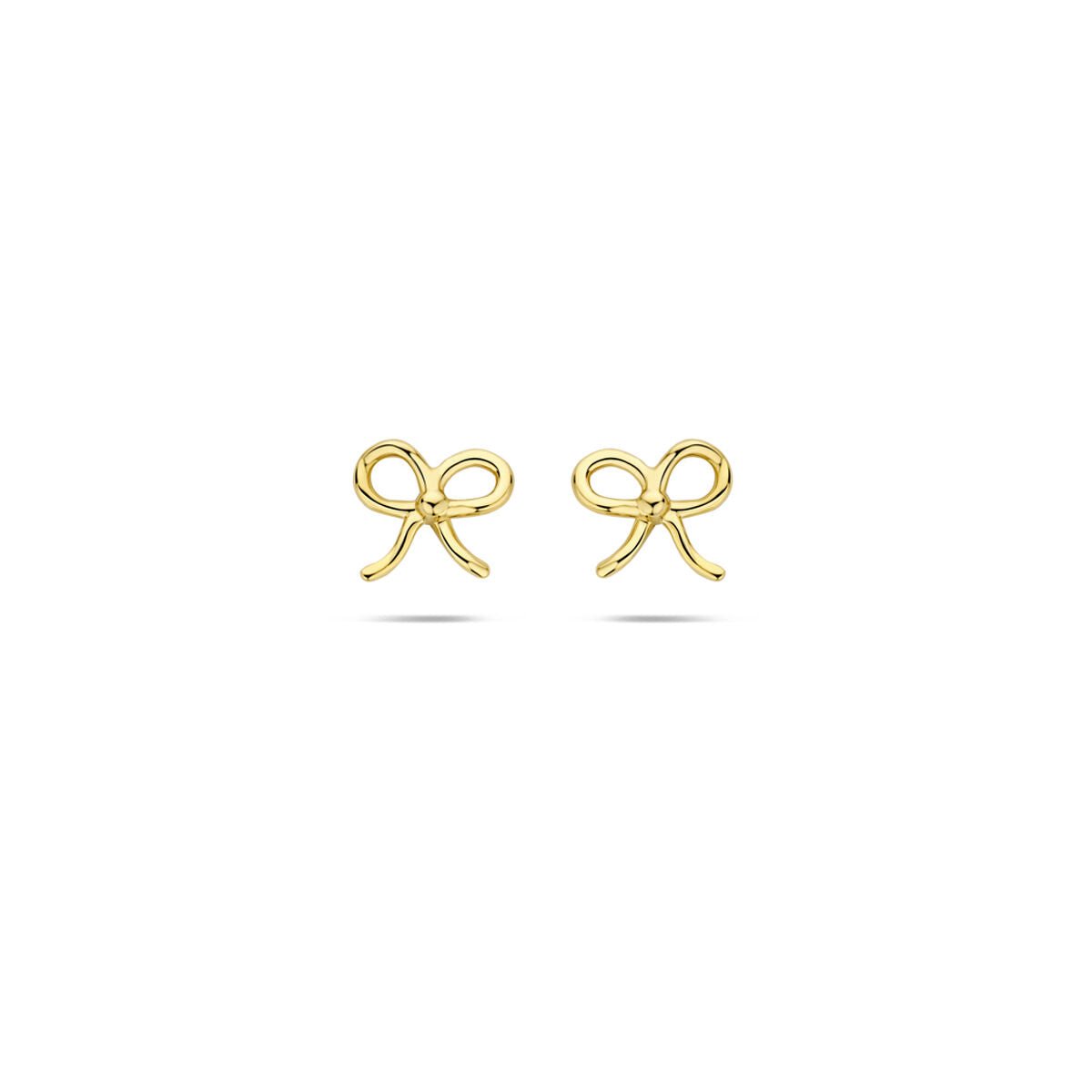 14K Geelgouden oorknoppen strik 5,5 mm - 4035626